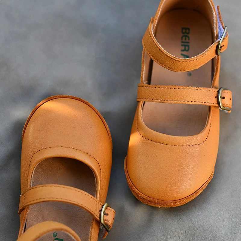 Genuine Leather Girls casual Shoes Autumn Children Shoes Student school Shoes High quality Infant Shoes Non-slip Princess Shoes 250206