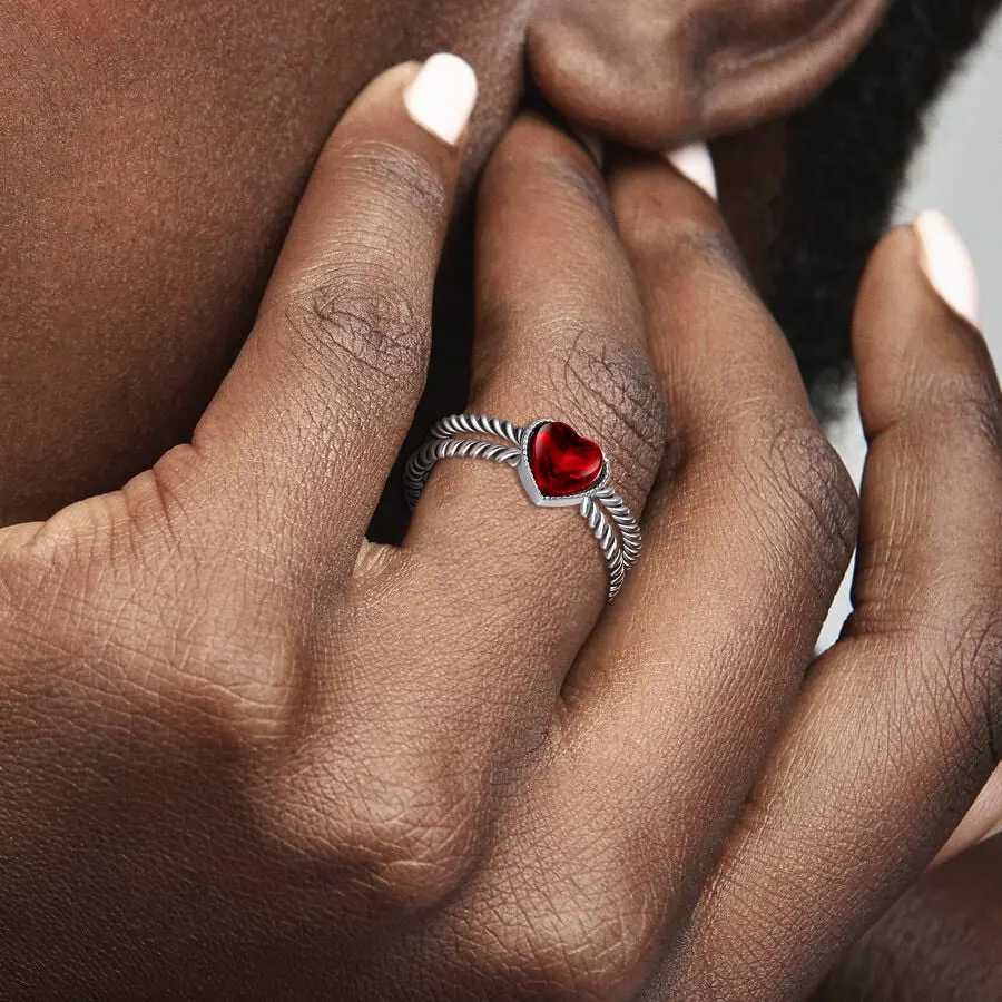 Fashion Heart Ring S925 Sterling Silver Jewelry Elegant Daily Wear heart Ring Classic Simple Ring Romantic Valentines Day gifts W250207