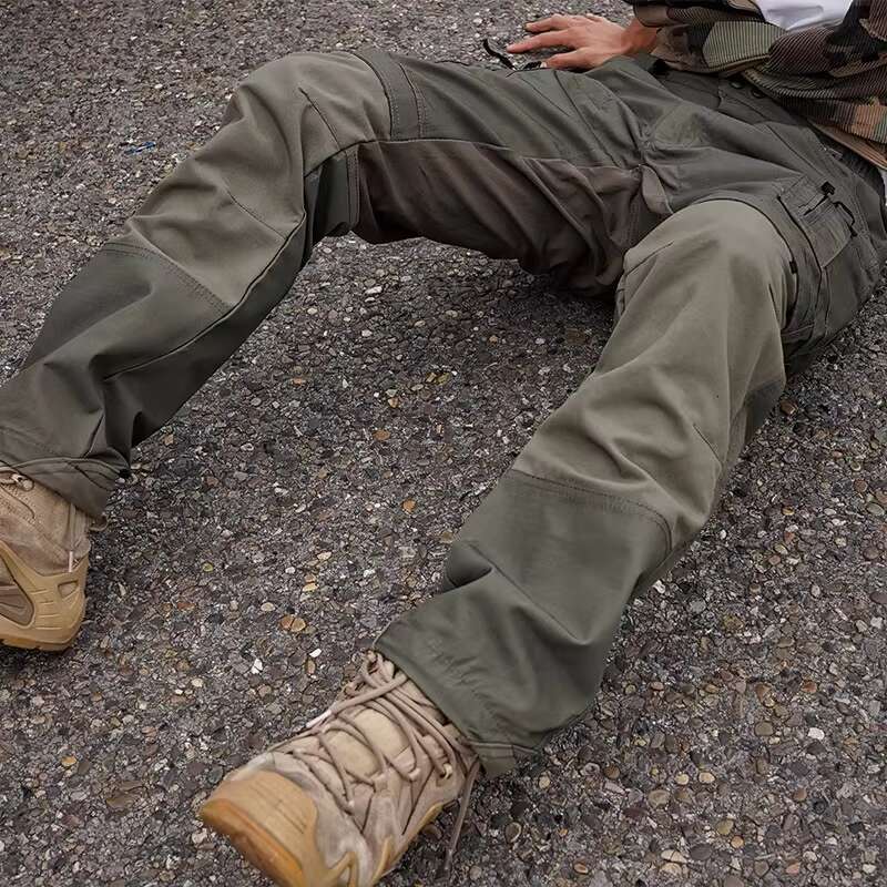 Multi Pockets Tactical Cargo Men's Spring Autumn Outdoor Military Work Trousers Workwear Field Training Combat Pants Male