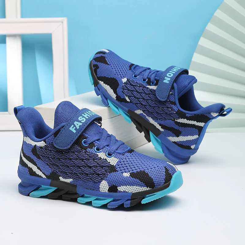 2025 Kids Fashion Sneakers For Boys Girls Tennis Shoes Breathable Sports Running Shoes Children Casual Camouflage Walking ShoesXJ250207
