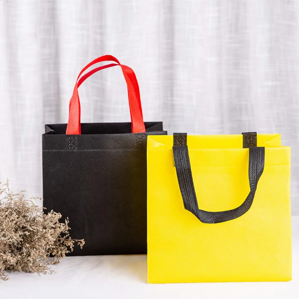 Casual Foldable Shopping Bag Women Reusable Fabric Nonwoven Tote Pouch Lunch Eco Grocery Handbag High Quality 250121