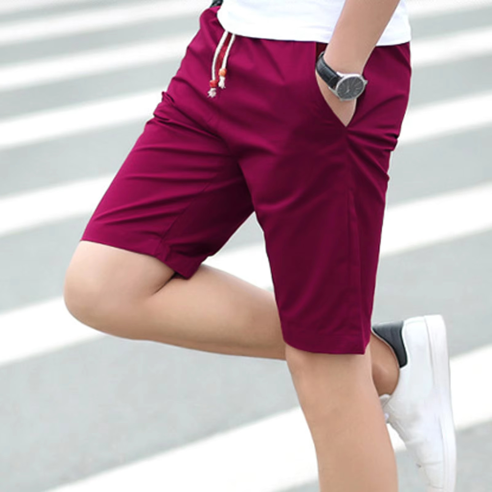 2025 New Men's Casual Elastic Waist Drawstring Summer Beach Shorts Men's Swimsuit Surfboard Shorts Underwear Fitness Carnival Pants