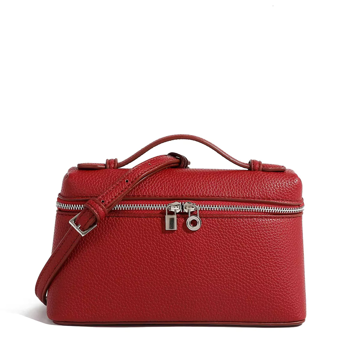 Women's Minimalist Niche Design Shoulder Bag Fashion Mini Litchi Pattern Handbag PU Cartoon