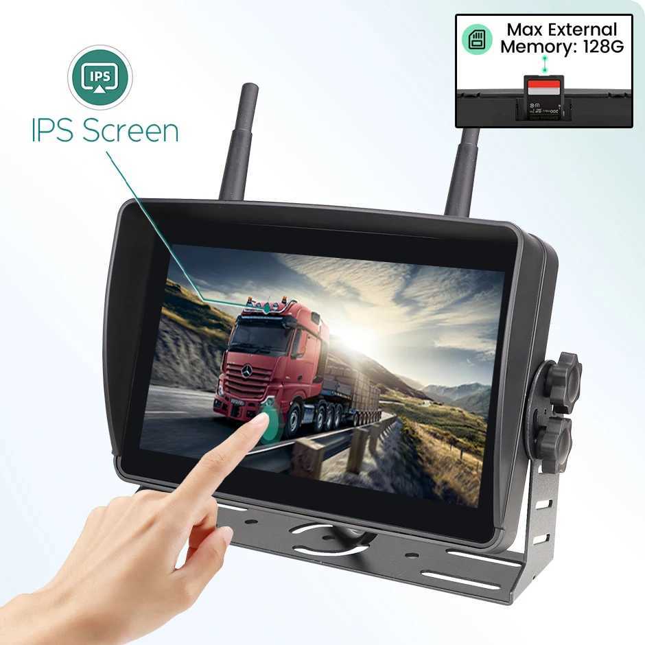 Car DVRs Wireless 7 AHD Digital Touch Screen DVR Record IR Night Vision Reverse Backup Camera 4CH WiFi Monitor For Truck/Trailer/Bus/RV car dvr H25020