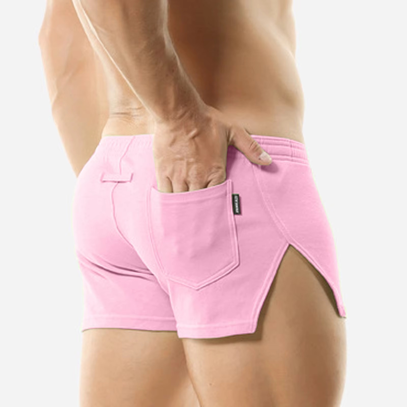 Men's Casual Solid Color Trendy Youth Sports Pants Carnival Running Shorts Summer New Beach Shorts