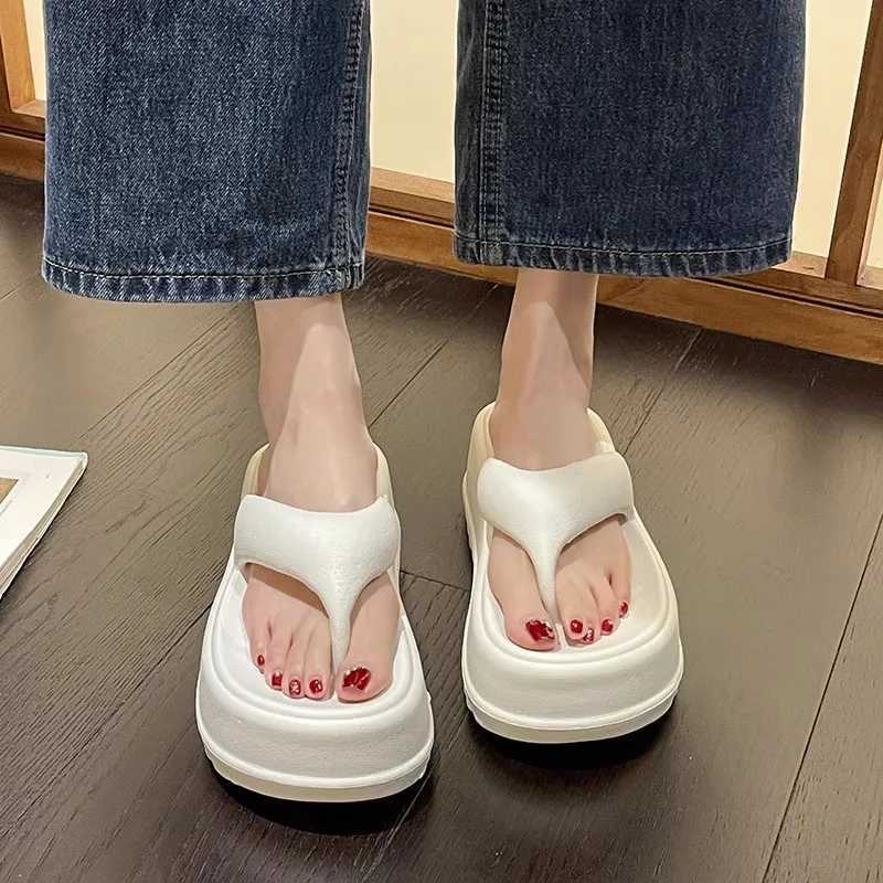 Korean style womens flip-flops Casual womens platform flip-flops n-slip beac soft-soled EVA womens slippersXJ250207