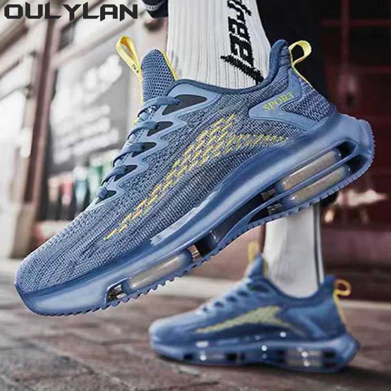 Oulylan Lightweight Men Sneakers Anti-slip Outdoor Male Sneakers Soft Sports Shoes Walking Tenis Breathable Men Running ShoesC250304