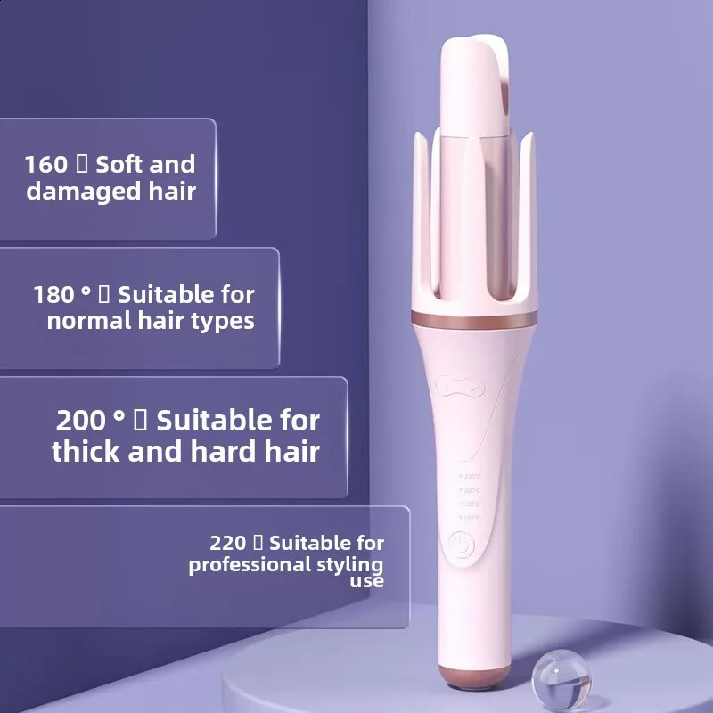Fully Automatic Curling Iron Tangle Hair Curler with Negative Ions Latest Curling Wand Hair Curler for long-lasting styling 250206