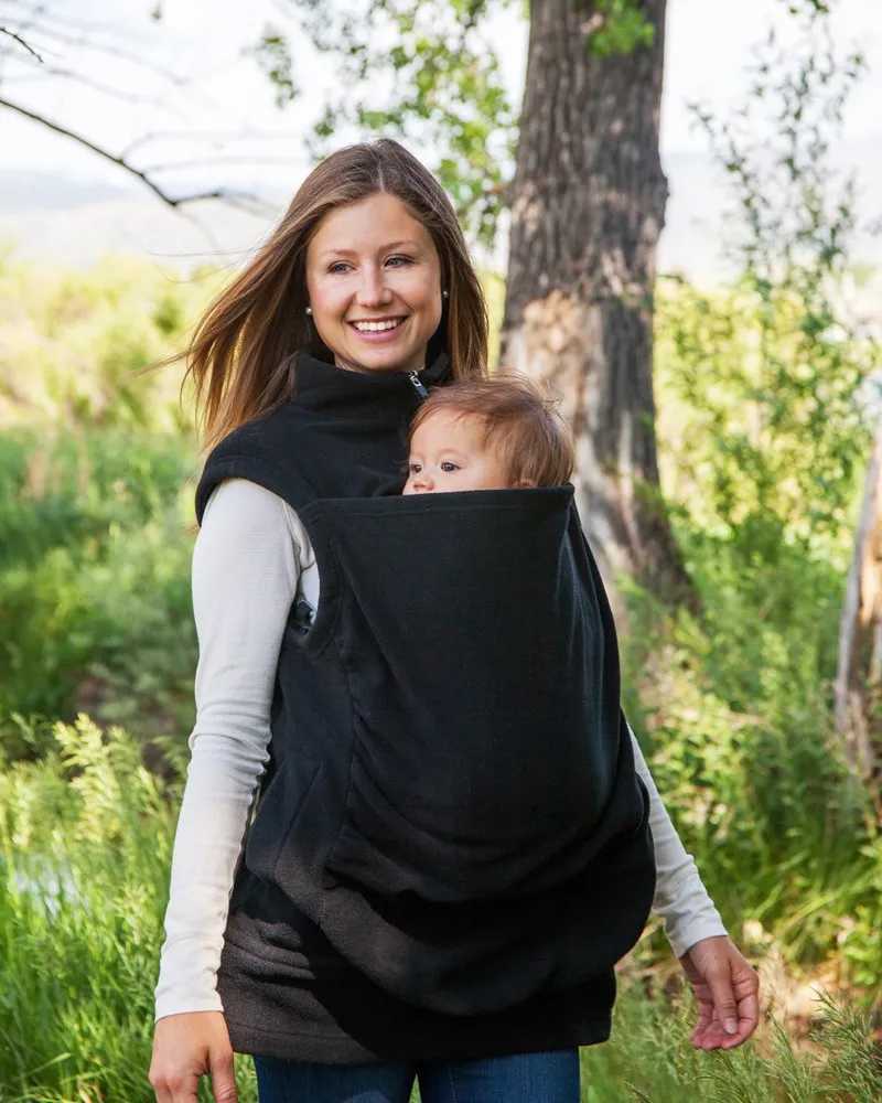 Daddy Mom Kangaroo Baby Carrier Jacket Coat Maternity Clothes Fall Winter Carry Baby Thick Vest Sleeveless Sweatshirt Outerwear W250207