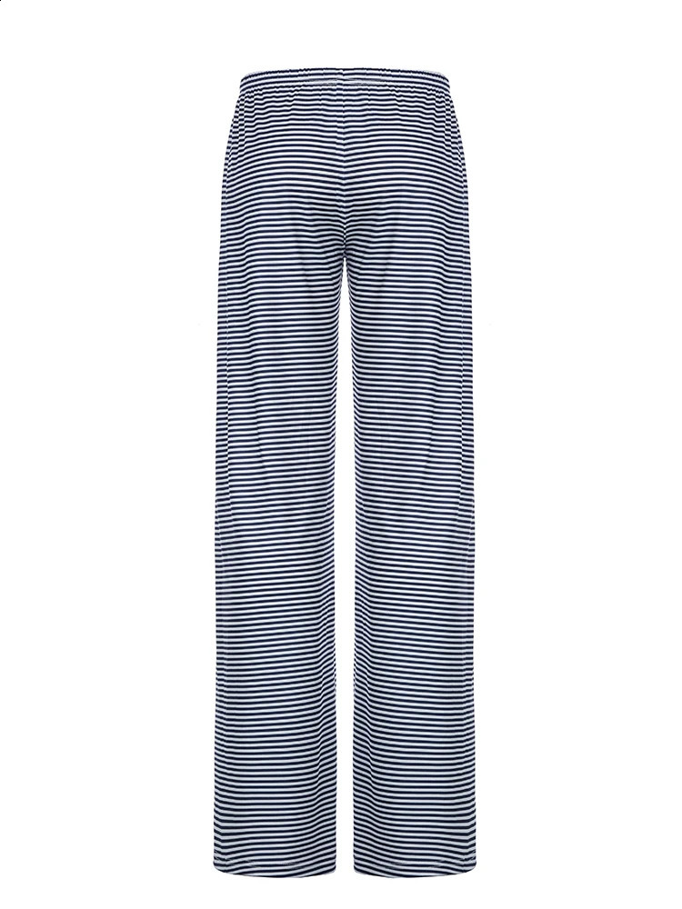 Stripe Drawstring Elastic Low Waist Baggy Sweatpants Women Casual Loose Straight Leg Pants Leisure Summer Streetwear Trousers 250206