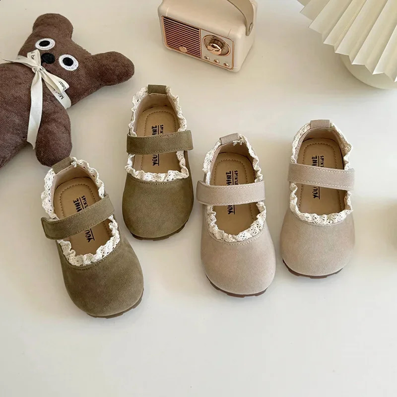 Children Flats Shoes Spring Autumn Shallow Girls Shoes Soft Sole Non Slip Kids Princess Shoe Lightweight Toddler casual Shoes 250206