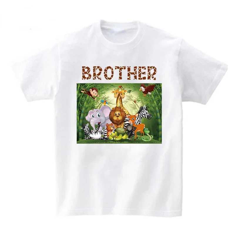 Family Outfits Mommy and Daughter Matching Clothes Zoo Animal Cartoon Family Party Shirt Set Children Toddler Shirts Mom Clothes W250207