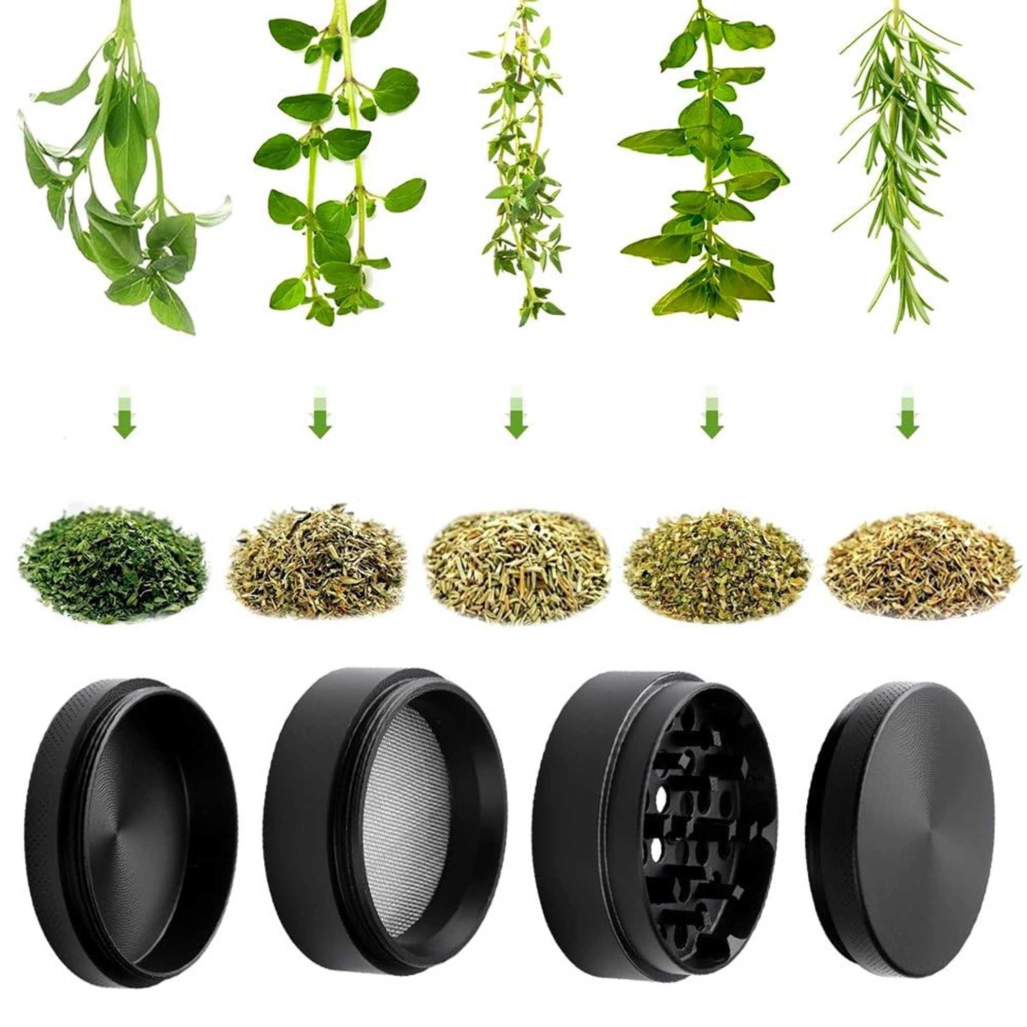 6m Herb Grinder 4 Layers Mill Zinc Alloy Smoke Tobacco Cer Dry Herbal Sp Cigarette Smoking Accessories Grinders Grass Y250207