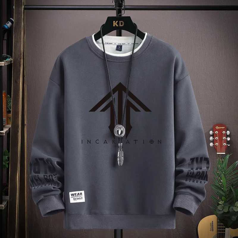 Spring Autumn Men Clothing Sweatshirt Korean Fashion Streetwear Long Sleeved Hoodies Men Casual Harajuku Graphic Sweatshirt Men W250207