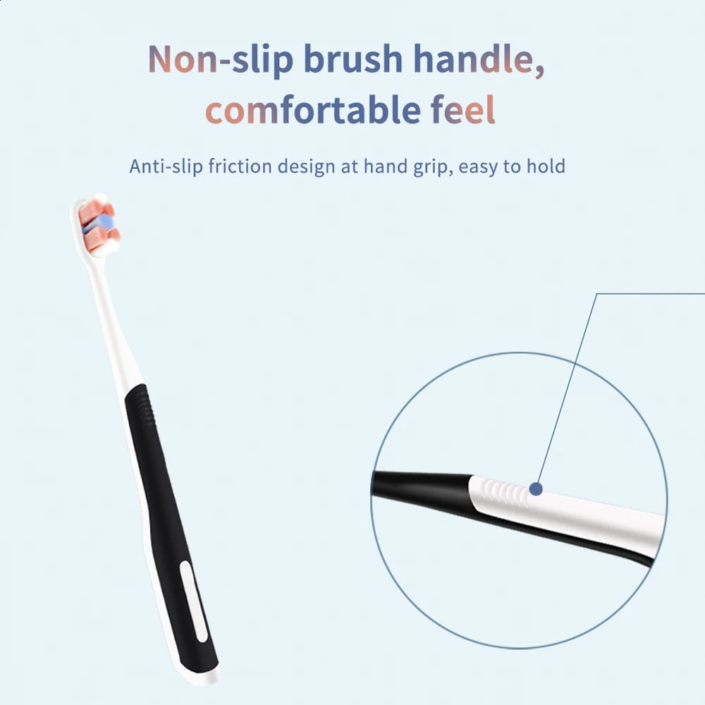Soft Toothbrush Ultra-fine Bristle Adult Tooth Brush Deep Cleaning Oral Care Colorful Fluffy Hair Tooth Brush 250206