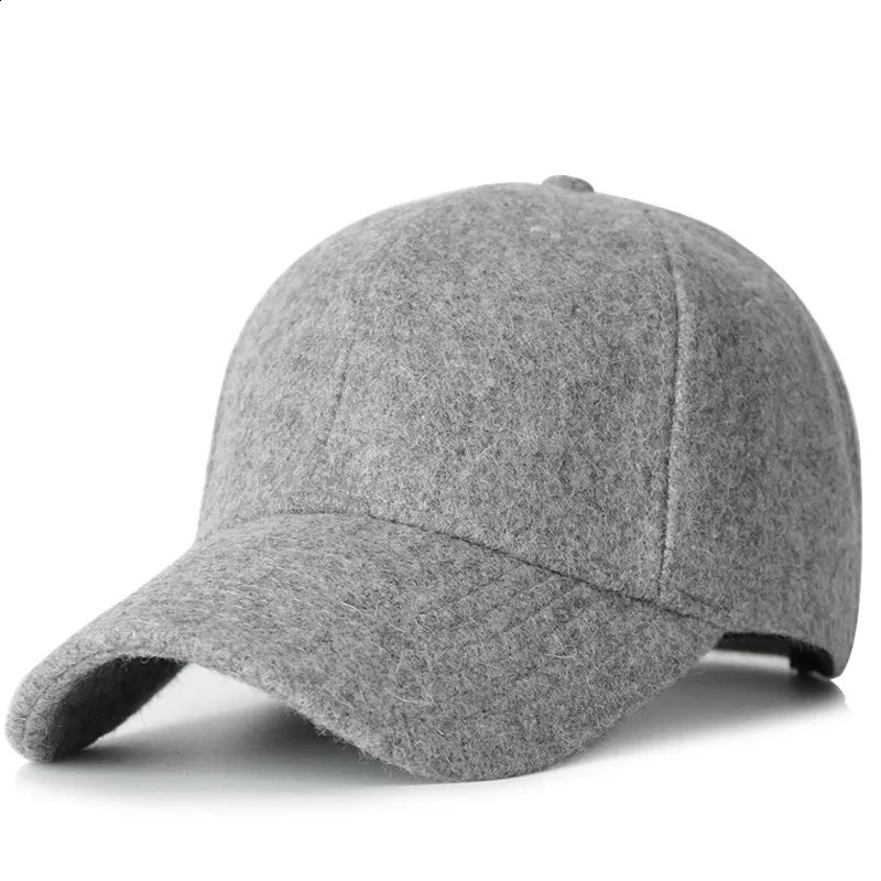 Man big bone large size hat cap Male Autumn and Winter Warm Wool Felt Hat Men Big Sizes Baseball Caps 50-60cm 60-64cm 250206