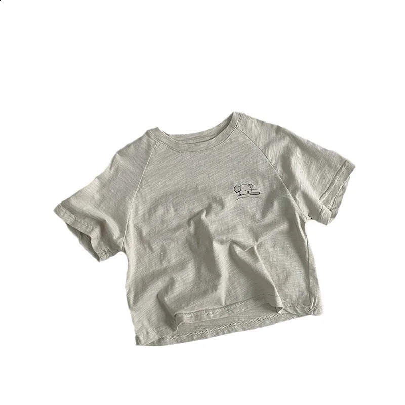 Summer Children Short Sleeve T Shirts Cotton Thin Baby Boy Girl Cartoon Tees Toddler Casual Versatile Tops Kids Clothes 250207