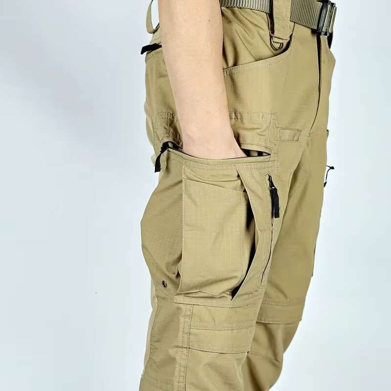 Multi Pockets Tactical Cargo Men's Spring Autumn Outdoor Military Work Trousers Workwear Field Training Combat Pants Male