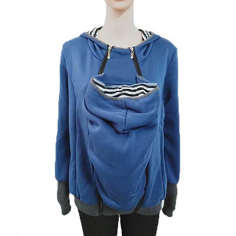 spring three-in-one Multifunctional Clothes Womens Kangaroo Mommy hooded keep warm womens sweater (removable nursery bag) W250207