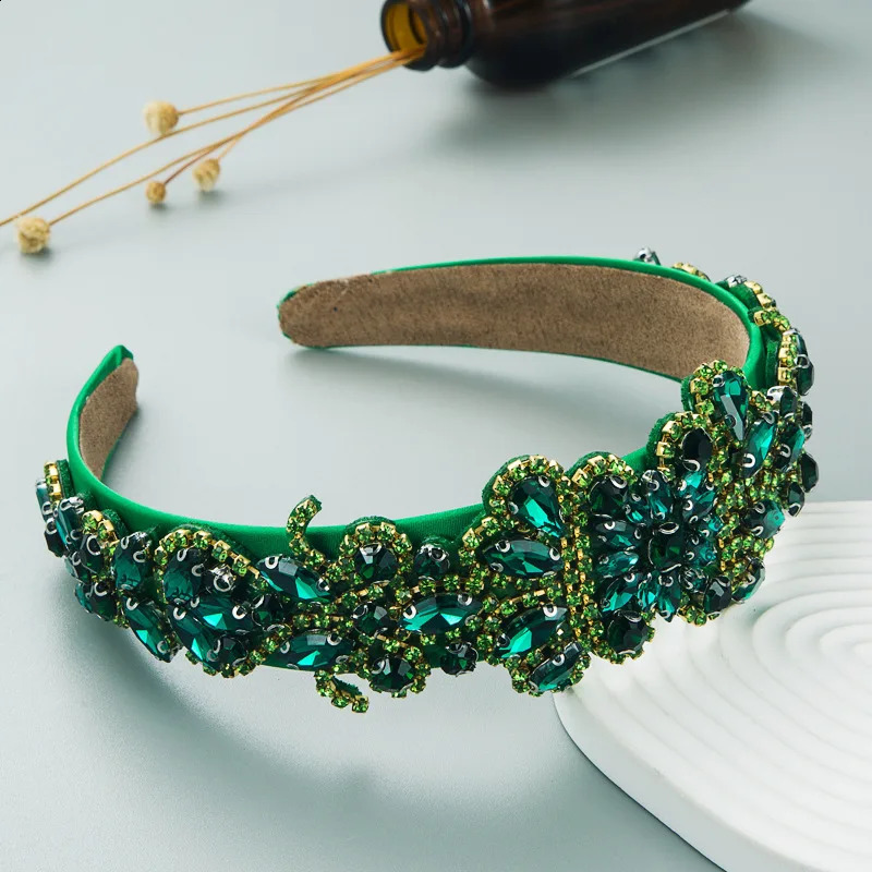 Baroque Court Headband Retro Wide-brimmed Hair Hoop Womens Rhinestone Hair Accessories Prom Street Shooting Gift Headband 250207