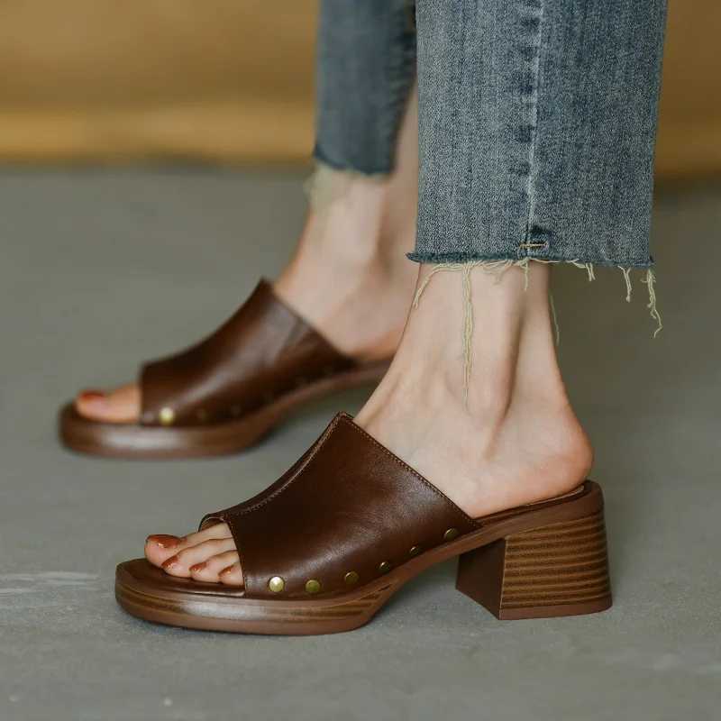 Women Beac Summer 2024 Thick Sole Anti Slip Slippers Women High Heels Comfortable Shoes Zapatillas MujerXJ250207