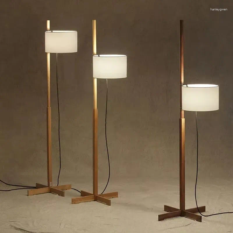 Floor Lamps Spanish TMM Modern Minimalist Lamp Living Room Bedroom Creative North American Black Walnut Adjustable