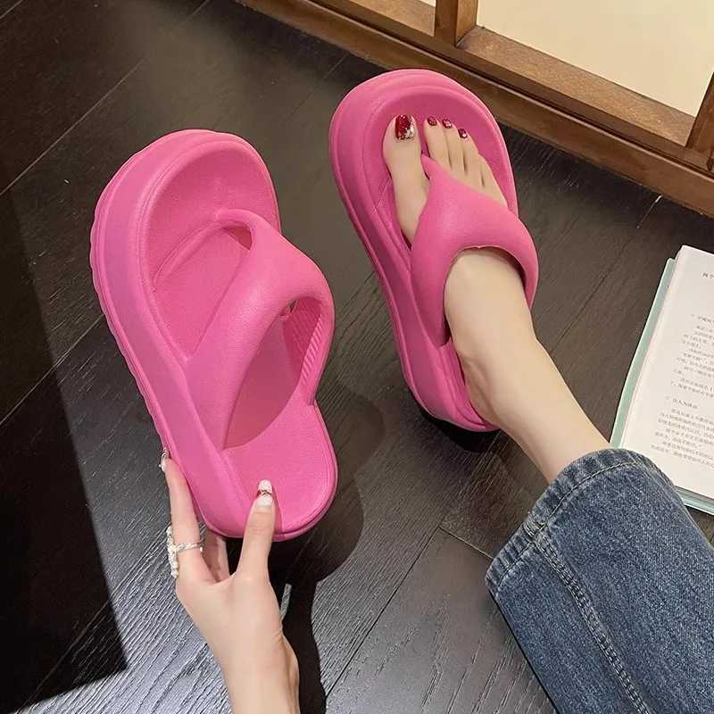 Korean style womens flip-flops Casual womens platform flip-flops n-slip beac soft-soled EVA womens slippersXJ250207