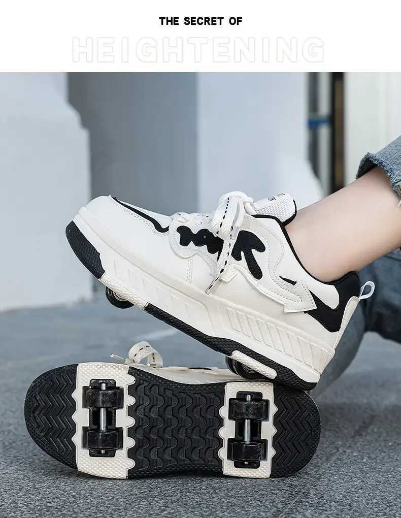Unisex 4 Wheel Roller Skates Shoes New Sneakers With Wheels For Boy Girls Skating Skates Shoes W250207