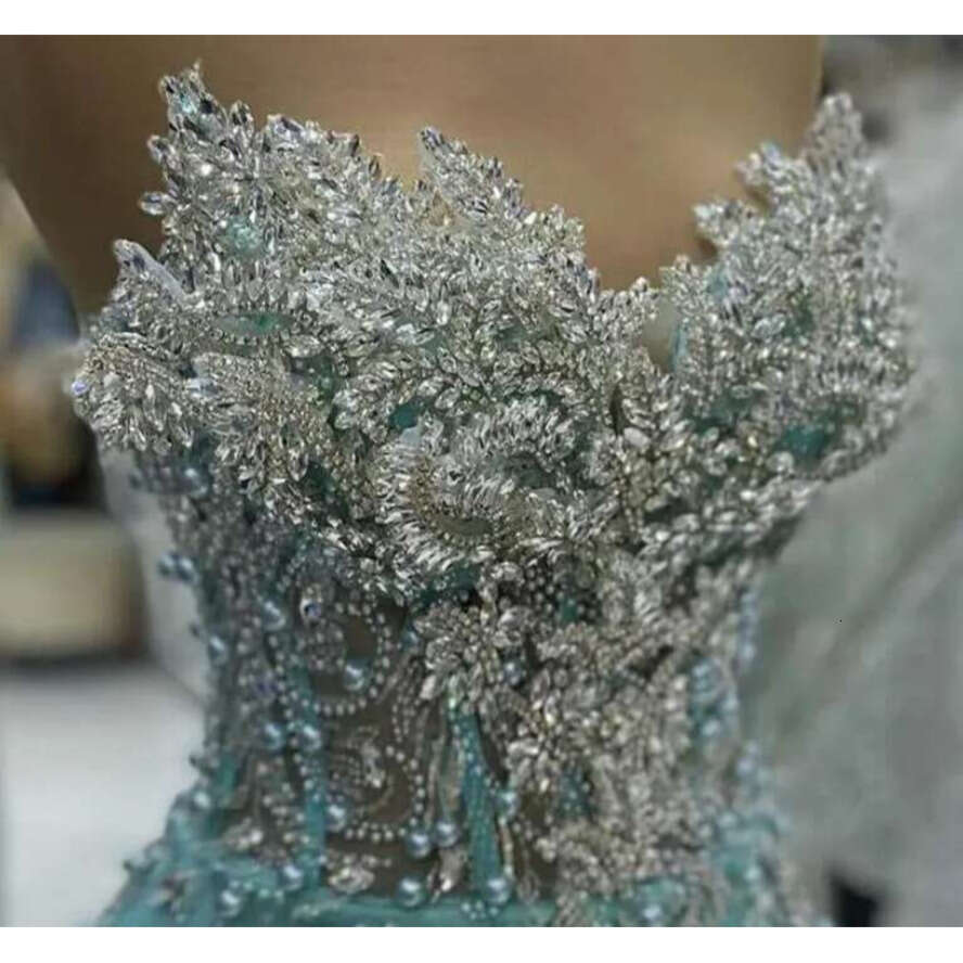 Ebi Aso Sage Mermaid Prom Dress Beaded Crystals Urious Evening Formal Party Second Reception Th Birthday Engagement Thangiving Gowns Dresses Zj