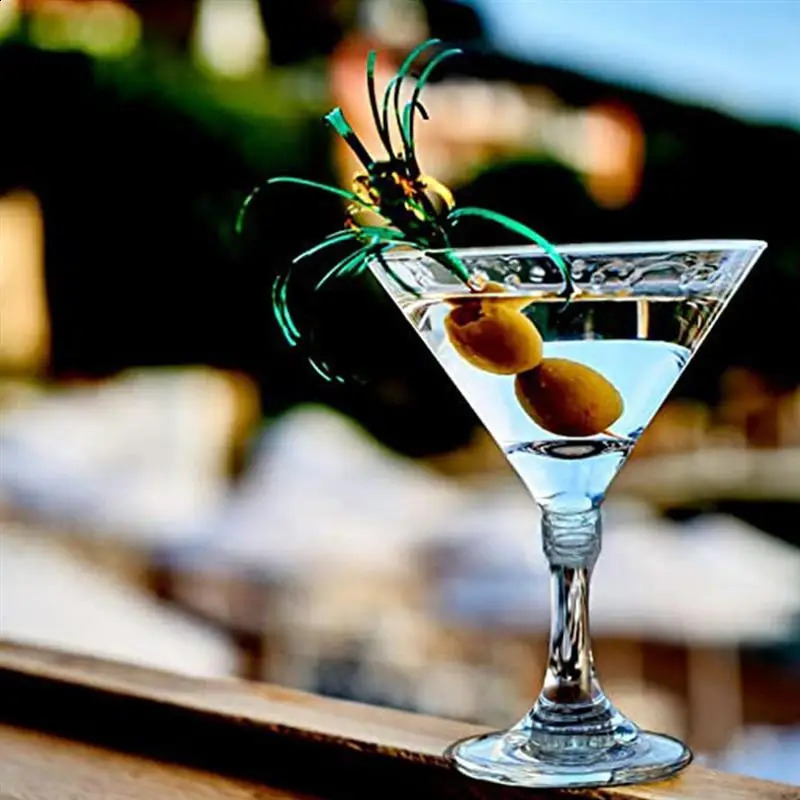 20Pcs Transparent Decorative Cups Clear Plastic Martini Glasses Disposable Whiskey Cocktail for Party Bars 250206