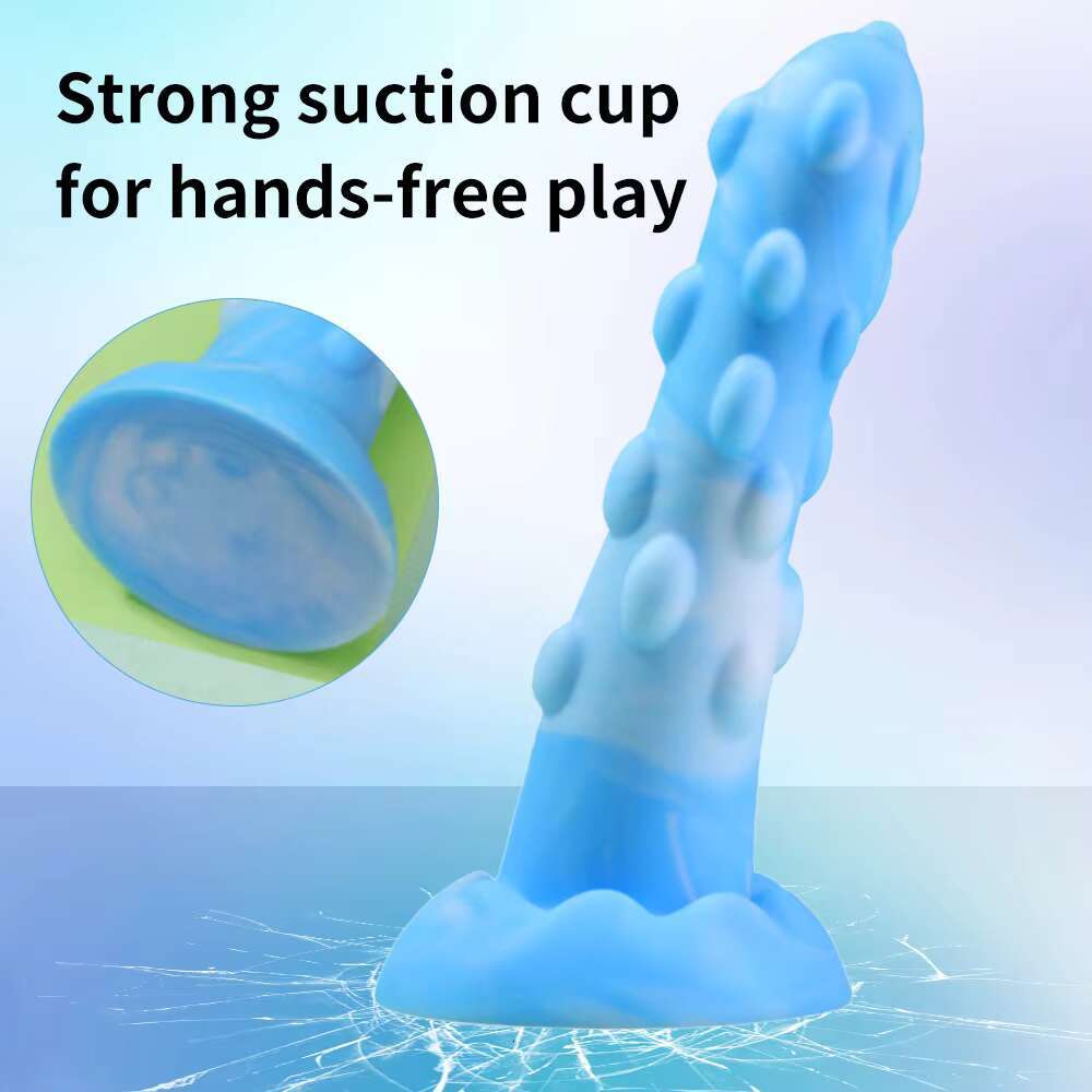 Monster sy Dildo Slim Beginner Soft Silicone Knot Thin Dildos Small with Suction Cup Sex Toys for Men and Women