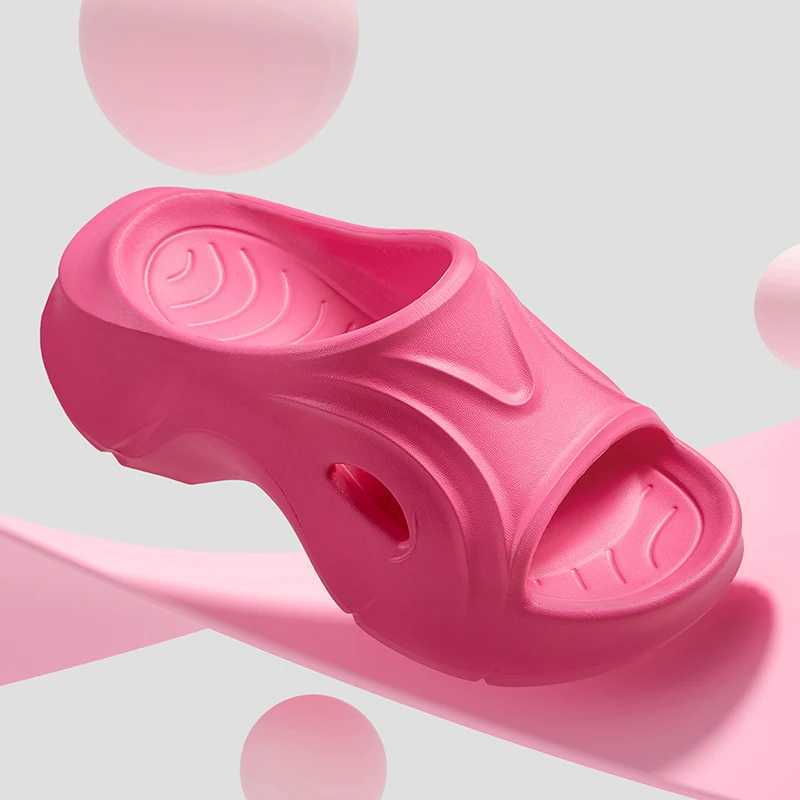 Womens short and chubby platform peeping toe slider EVA summer beach wedge high-heeled sandals Fi solid thick sole N sliderXJ250407