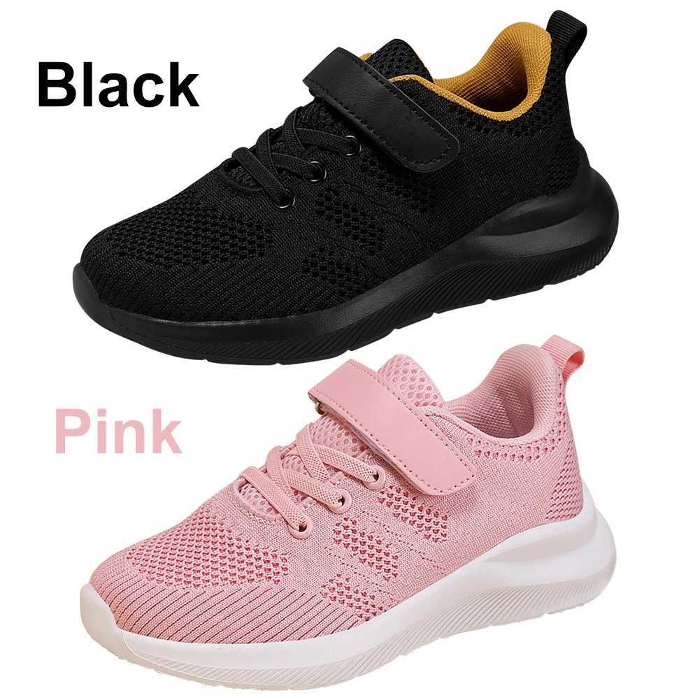 Kids Running Shoes Fashion Tennis Shoes Breathable Knitted Athletic Shoes Comfortable Casual Mesh Sneakers for Little/Big Kids W250207