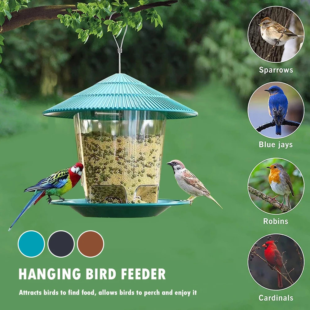Bird Feeder Automatic Foot Feeding Tool Outdoor Bird Feeder Hanging Nut Feeding Multiple Hole Dispenser Holder Food Container 250214www