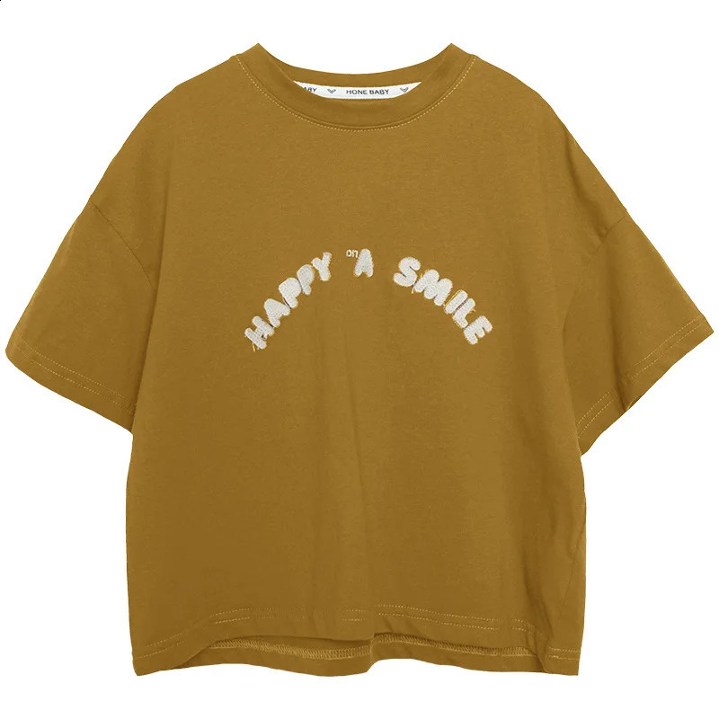 Boys summer short sleeve T-shirts Kids cotton loose casual Tees Korean style Tops 250207