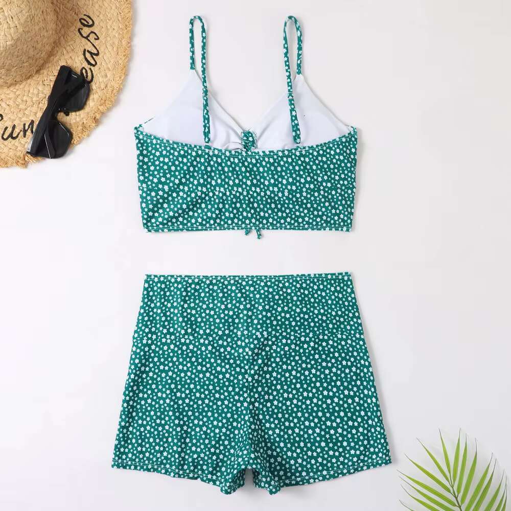 High Waist Women Push Up ral Swimsuit Print Bikini boxers Swimwear Swim Trunks Bathing Suit