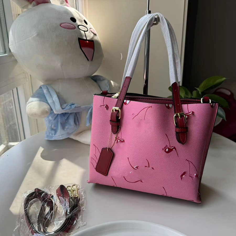 Designer Bag Fashion 2025 Classic All-in-one New Cherry print Boston Tote Pillow Bag Diagonal span shoulder bag size