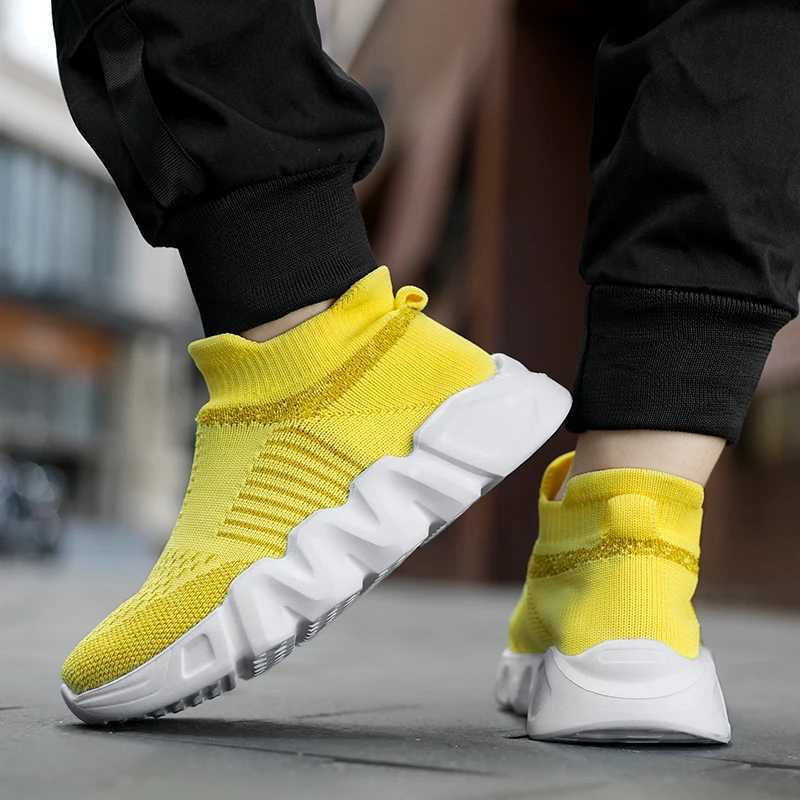Fashion Yellow Kids Running Shoes Boys Trainers Girl Sports Shoes Mesh Breathable Sneakers For Children sneakers boy W250207