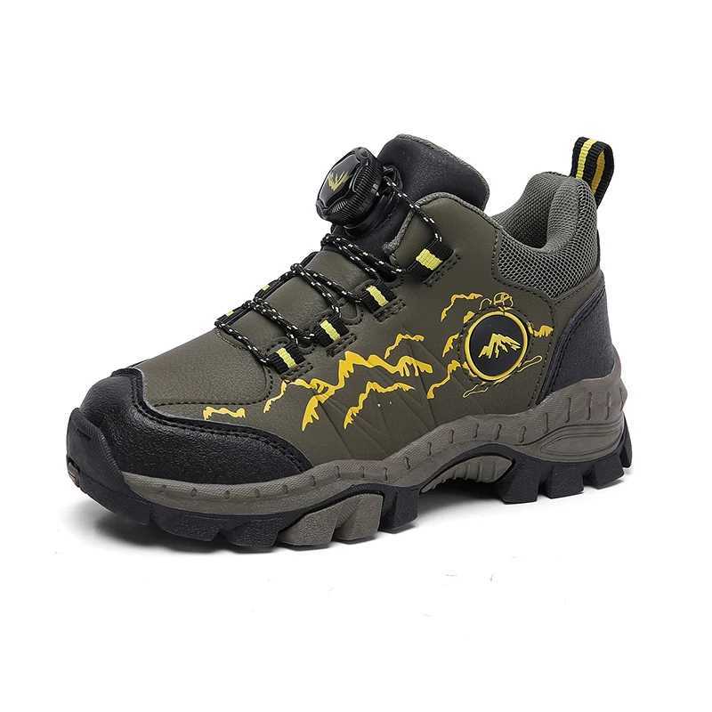 New Autumn Winter Hiking Shoes for Kids Non-Slip Outdoor Shoes Children Warm Mountaineering Trekking Climbing Sports Shoes Boys W250207