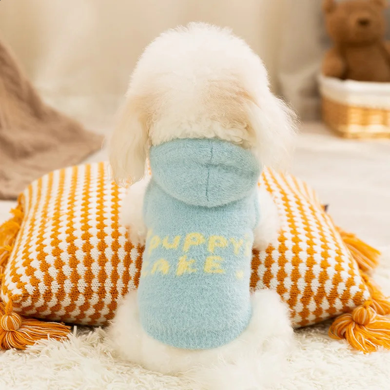 Autumn Winter Dog Warm Clothes Cute Letter Dog Sweater Pet Hoodie Sweater Chihuahua Bichon Costume Puppy Pullover Cat Dog Coat 250206