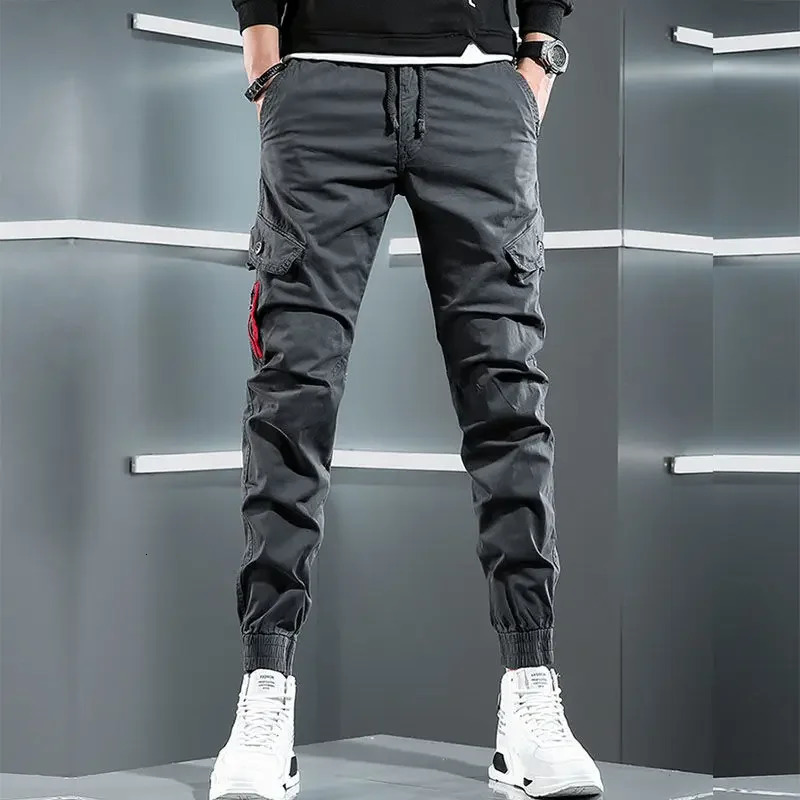 Fashion Slim Trousers Man Skinny Korean Style Cargo Pants for Men Techwear y Long Cotton est Regular Fit Baggy 250110
