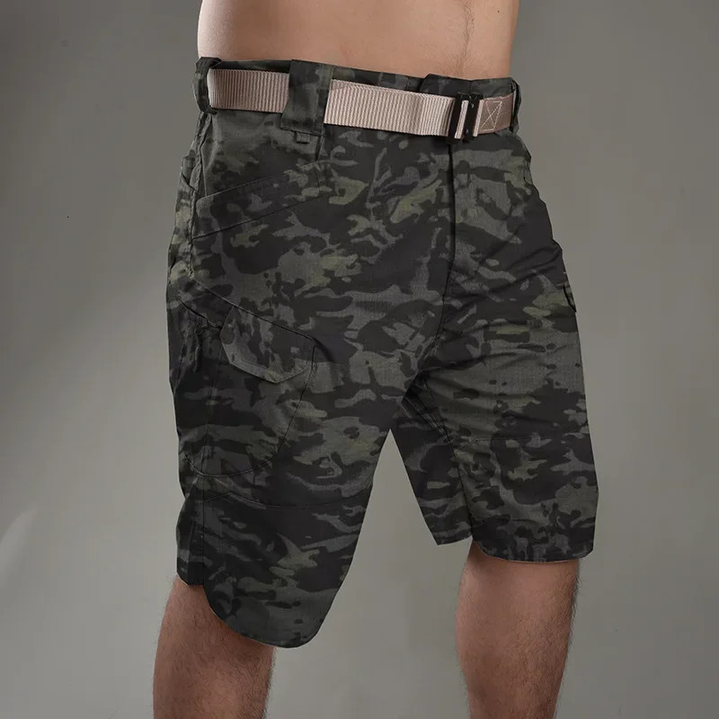 2024 Summer Men Tactical Shorts Outdoor Hiking Waterproof Quick Dry Camo Short Pant For Hunting Fishing Military 250207
