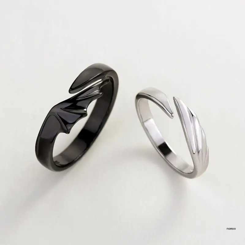 2 unique adjustable couple rings matching rings suitable for women men angels and demons rings W250207