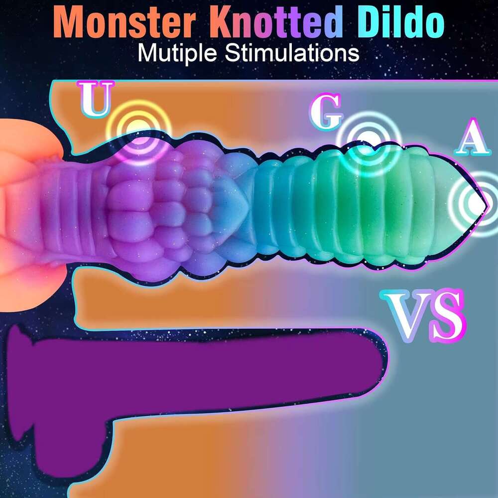 Masturbator Colorful Glow-in-the-Dark Plug Soft Liquid Silicone Rear Anal Expansion Sex Toys Adult Female Dildo