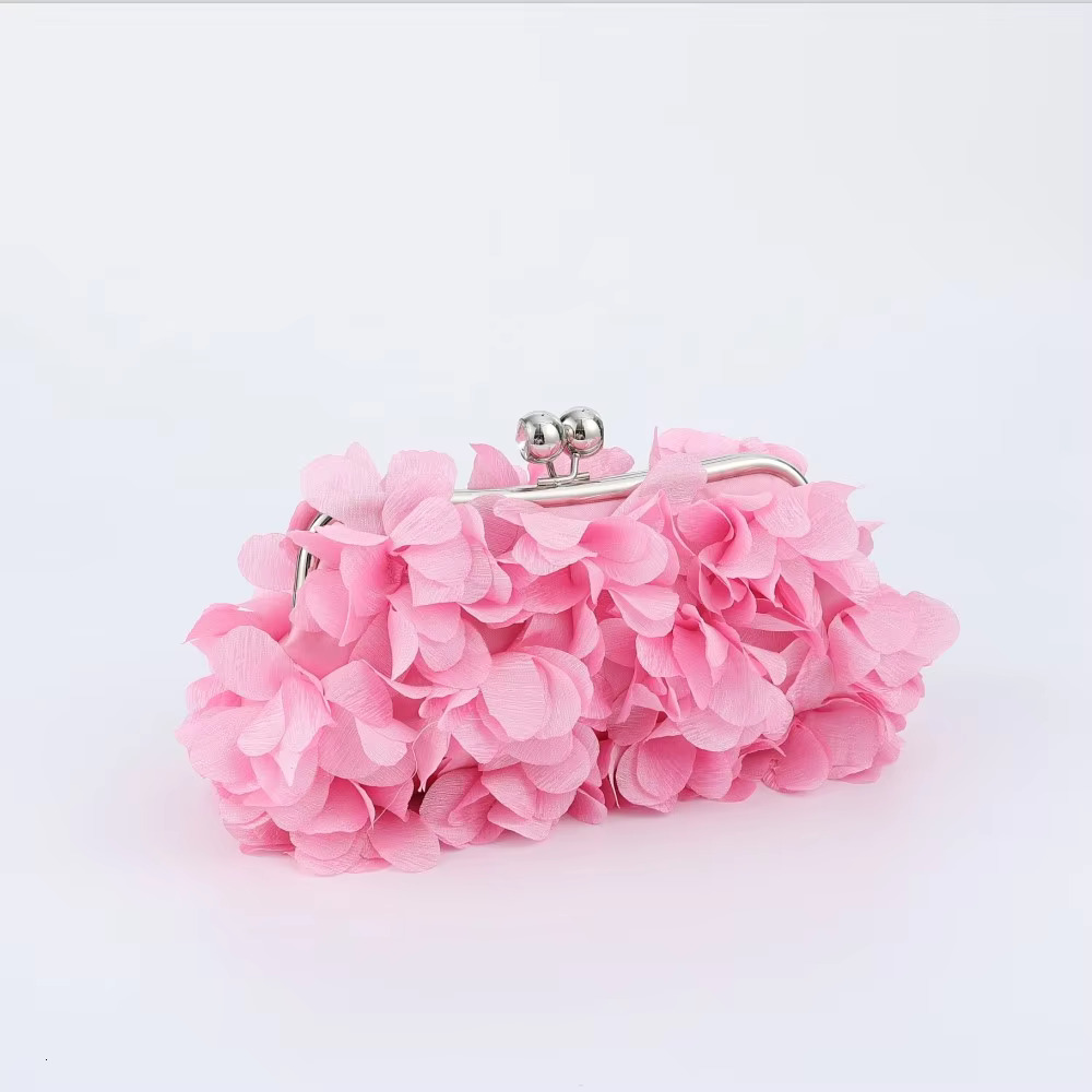 Satin Petal Evening Clutch Bag Designer Dinner Party Wedding Wer Purse Wholesale
