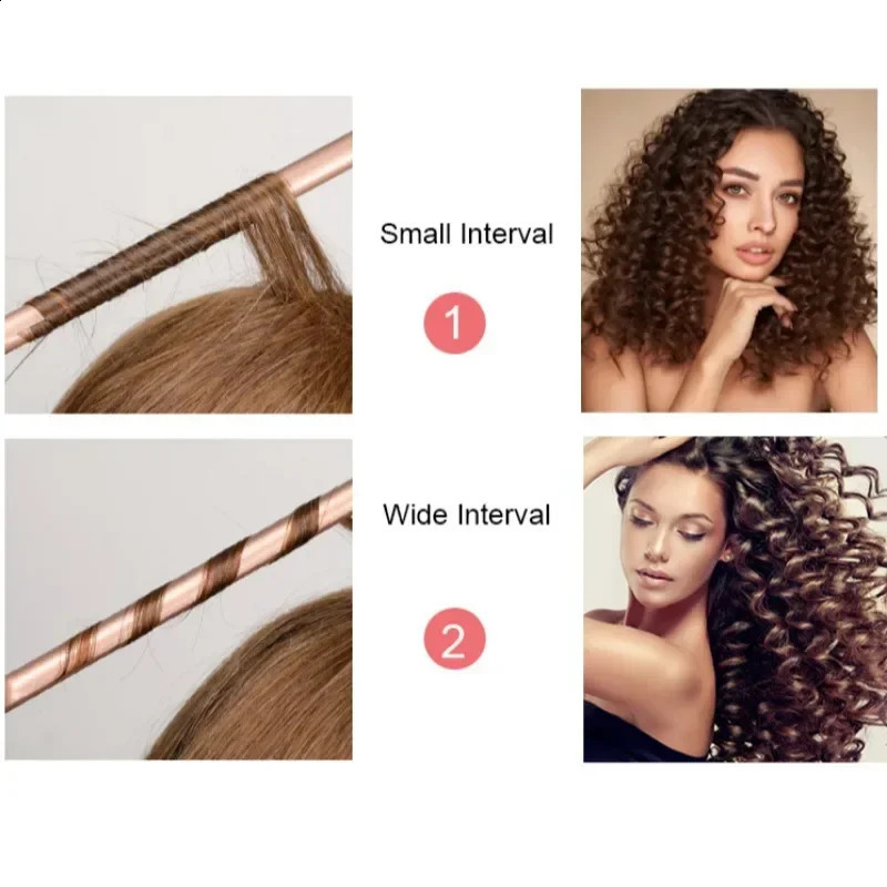 Mini Hair Curling Iron 9mm Curler Wand Professional Curly Tongs Ceramic Electric Salon Styling Tool Small Crimping Iron 250206