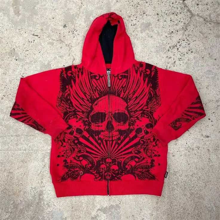 2024 Leisure Sports Hoodie Y2K New Fashion Gothic Printed Zipper Hoodie Coat Loose Version Sweatshirt Hoodie for Men and Women W250207