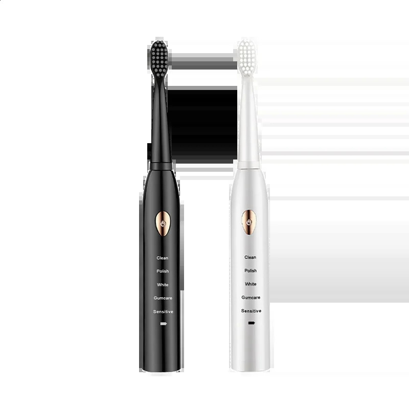 Jianpai Adult Black White Classic Acoustic Electric Toothbrush Adult 5-gear Mode USB Charging IPX7 Waterproof Acoustic Electric 250206