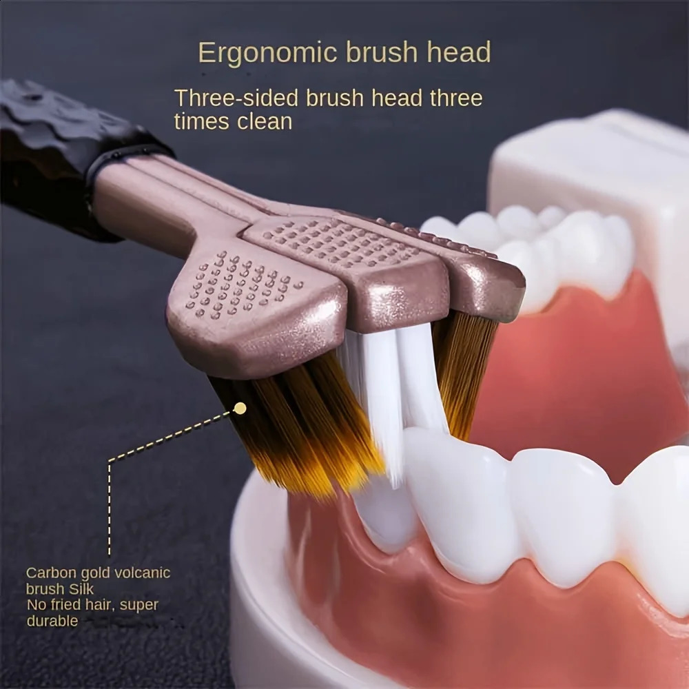 5 Pieces Three Sided Toothbrush Complete Teeth Gum Care Pretty Good Angle Clean Each Tooth Soft and Gentle 250206