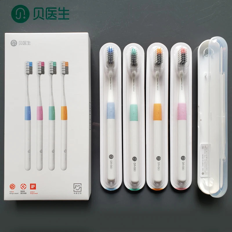 Doctor B Toothbrush Bass Method Sand-bedded better Brush Wire 4Colors Including 1 Travel Box For Smart Home 250206